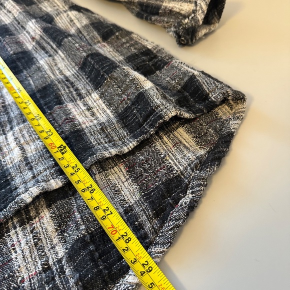 Free People Walk in the Park Plaid Cowl Neck Tunic | Size Large - Picture 8 of 9